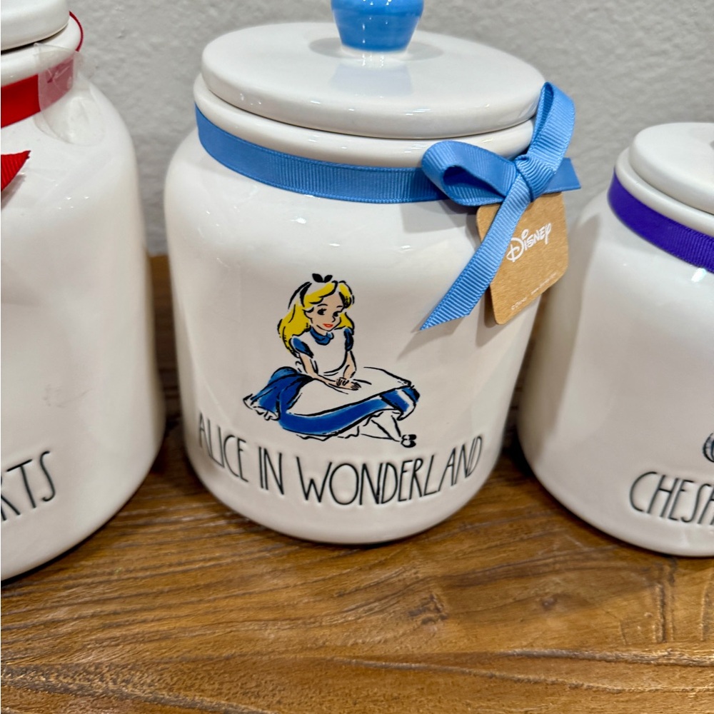 Rae Dunn Disney Alice in Wonderland Ceramic Canister Set - Picture 5 of 7